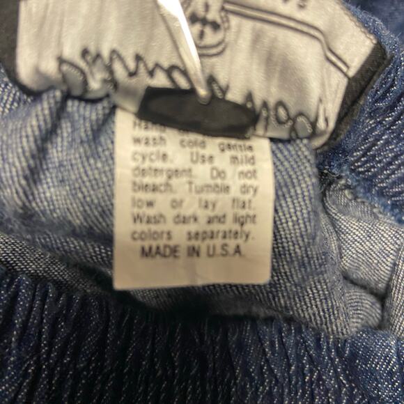 Patricia Wolf Skirt Denim Blue Jean Swing S Vintage Made in USA  Women's Tiered - Picture 11 of 12